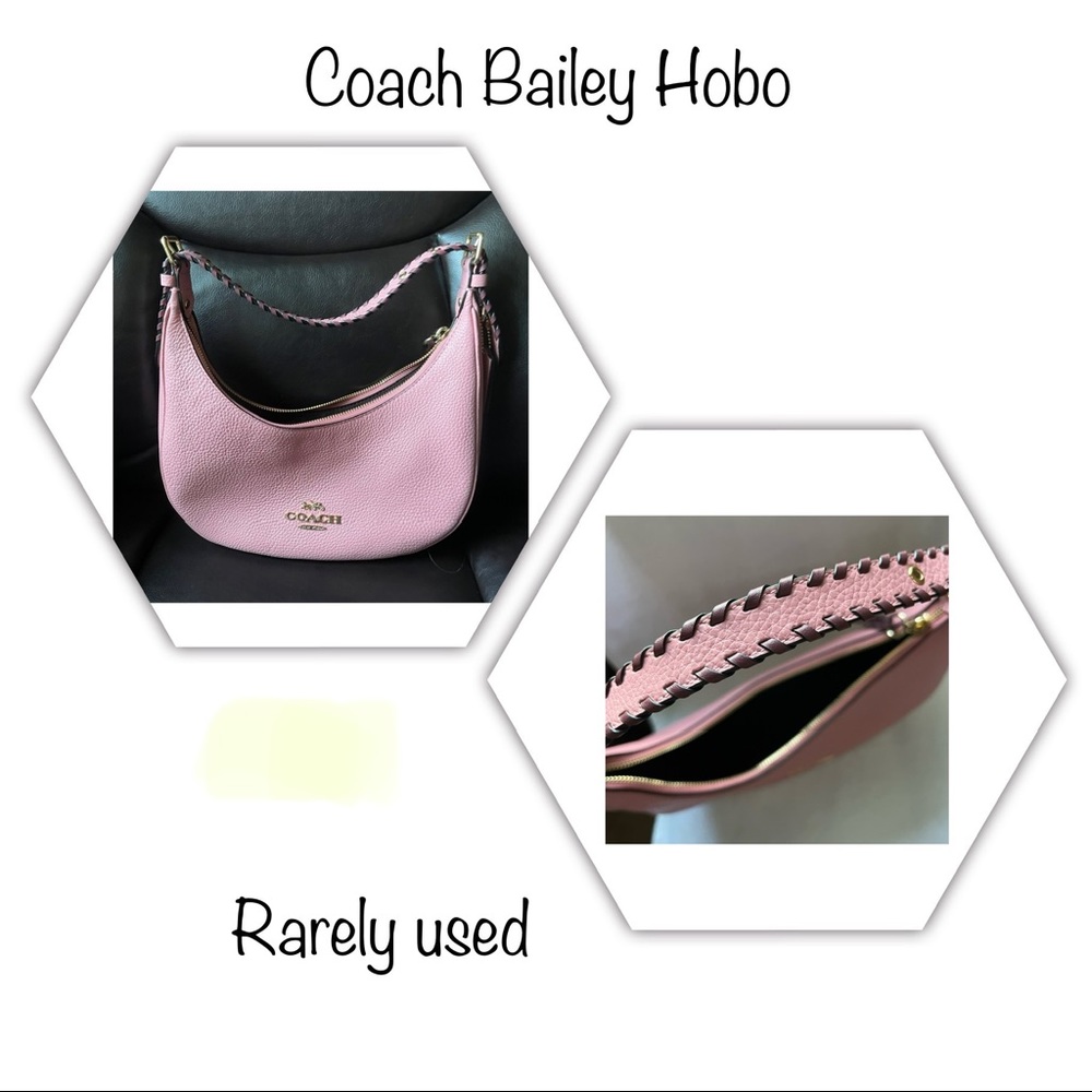 Coach Bailey Hobo with whipstitch - pink